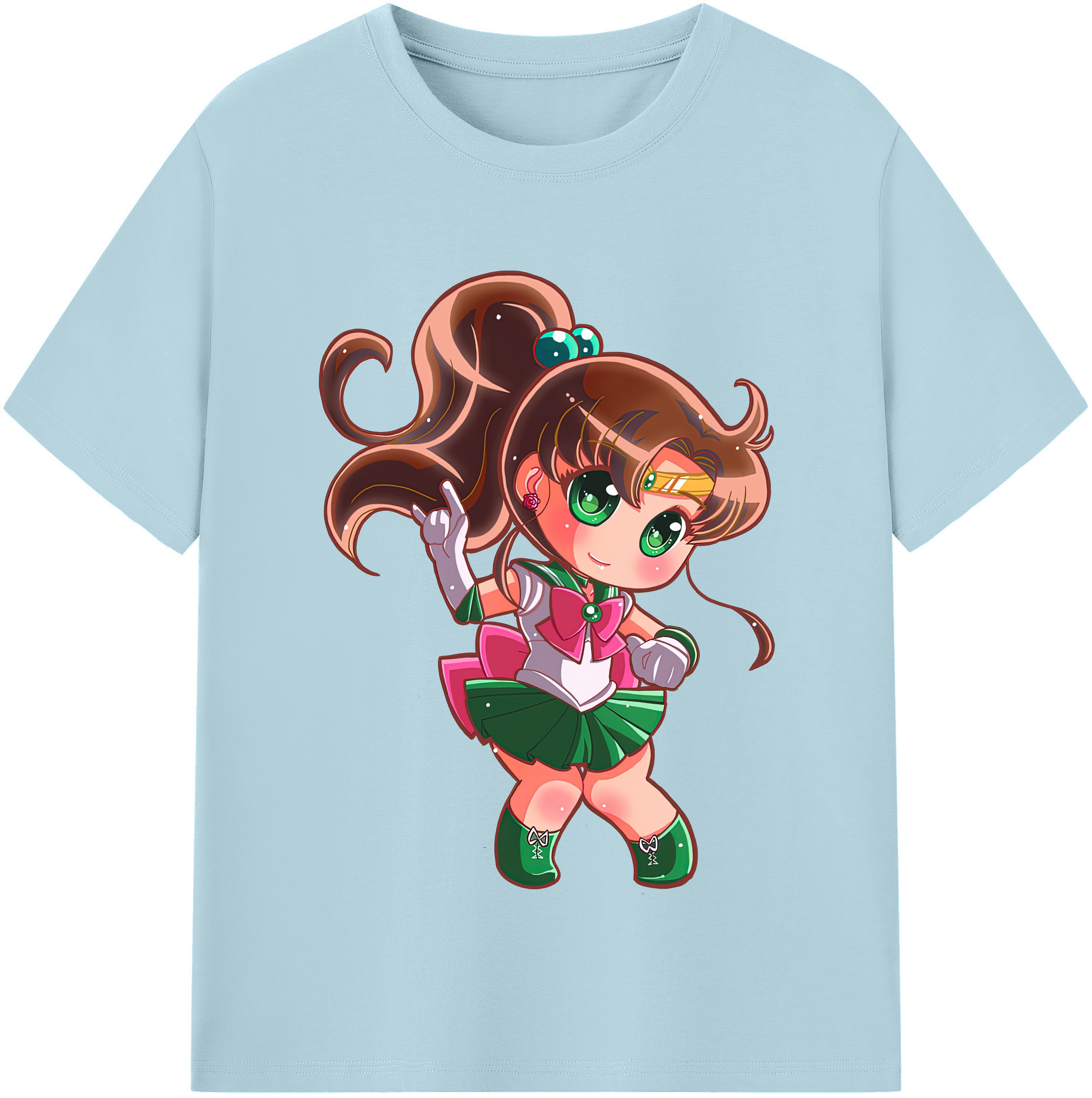 （画像用） 美少女戦士セーラームーン 木野 まこと きの まこと Sailor Moon Kino Makoto （セーラージュピター；Sailor Jupiter） 綿100％半袖Tシャツ（フロントプリント）